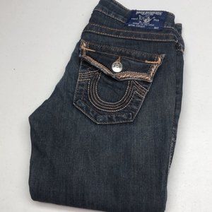 LIKE NEW TRUE RELIGION STRAIGHT JEANS 24x30 MADE IN USA 🇺🇸